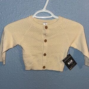 Cozy Cream Button-Up Kids Cardigan